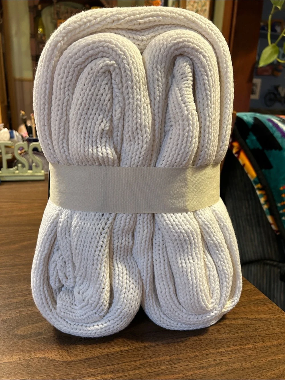 Threshold Cream Sweater Knit Blanket Throw